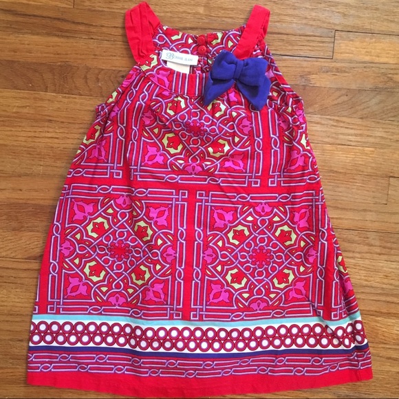 Bonnie Jean Red and Blue Summer Dress- 4T - Picture 1 of 6
